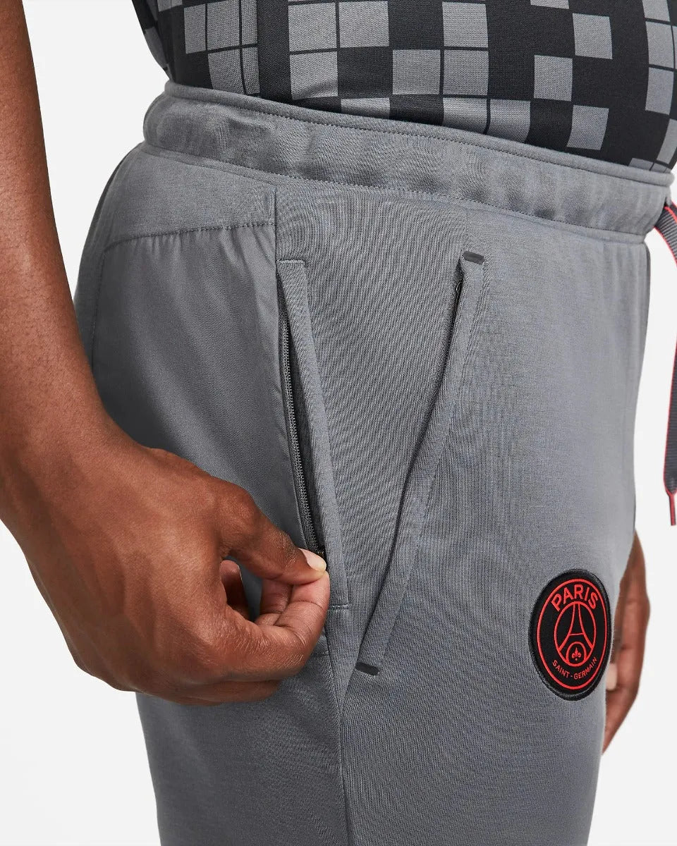 Nike 2022 PSG DF Fleece Travel Pants - Grey-Black-Red (Detail 3)