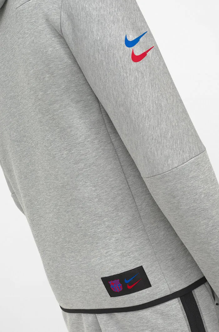 Nike 2022-23 Barcelona Men's Tech Fleece Windrunner Full-Zip Hoodie (Detail 2)