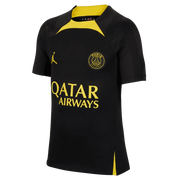Jordan 2022-23 Youth PSG DF Knit Strike Top - Black - Yellow (Front)