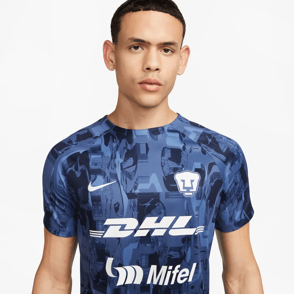 Nike 2023-24 Pumas Men's Academy Pro Pre-Match Jersey (Detail 1)