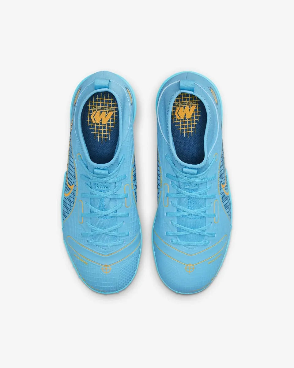 Nike JR Superfly 8 Academy Turf - Chlorine Blue-Laser Orange (Pair - Top)