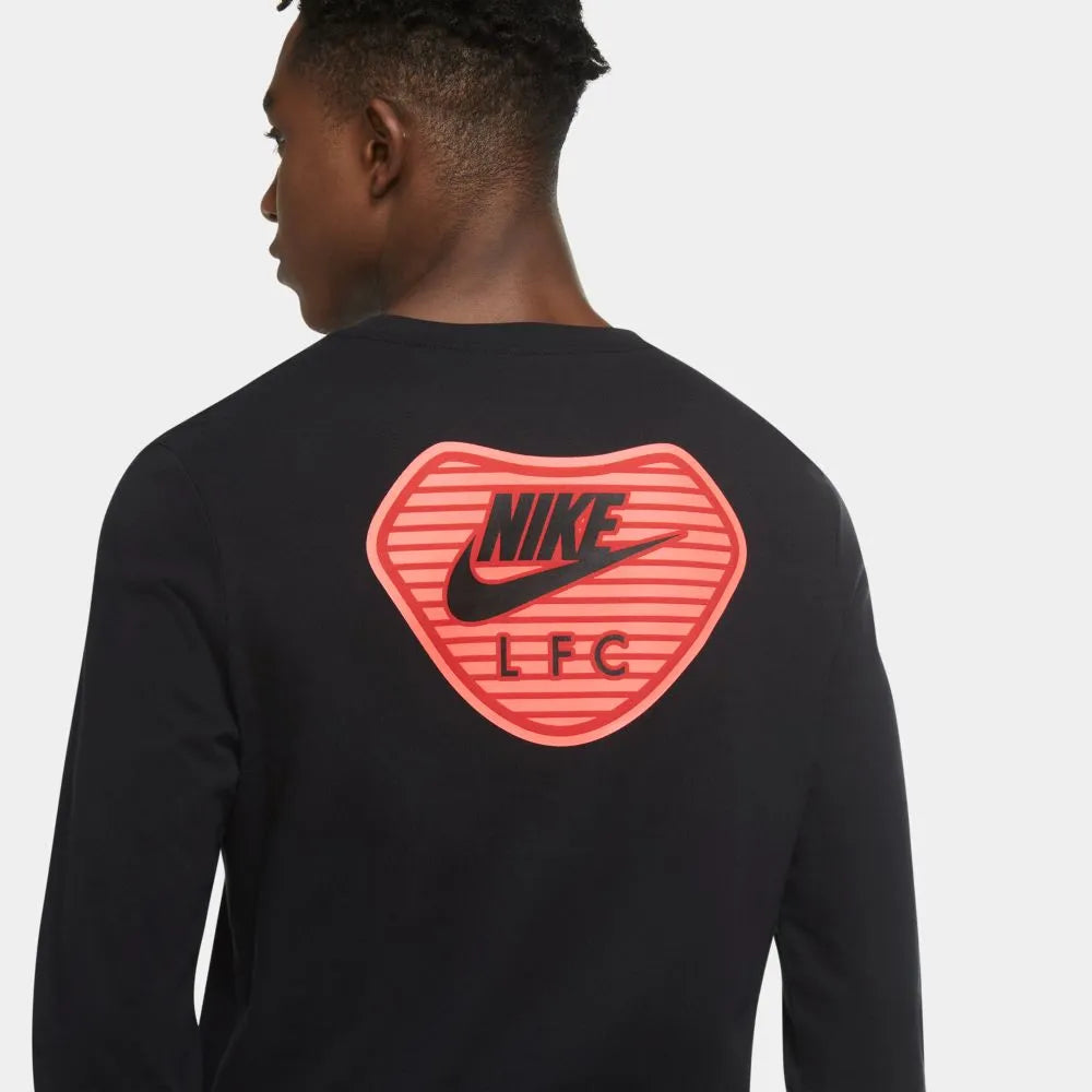 Nike 2020-21 Liverpool Long-Sleeve Travel Tee - Black-Crimson