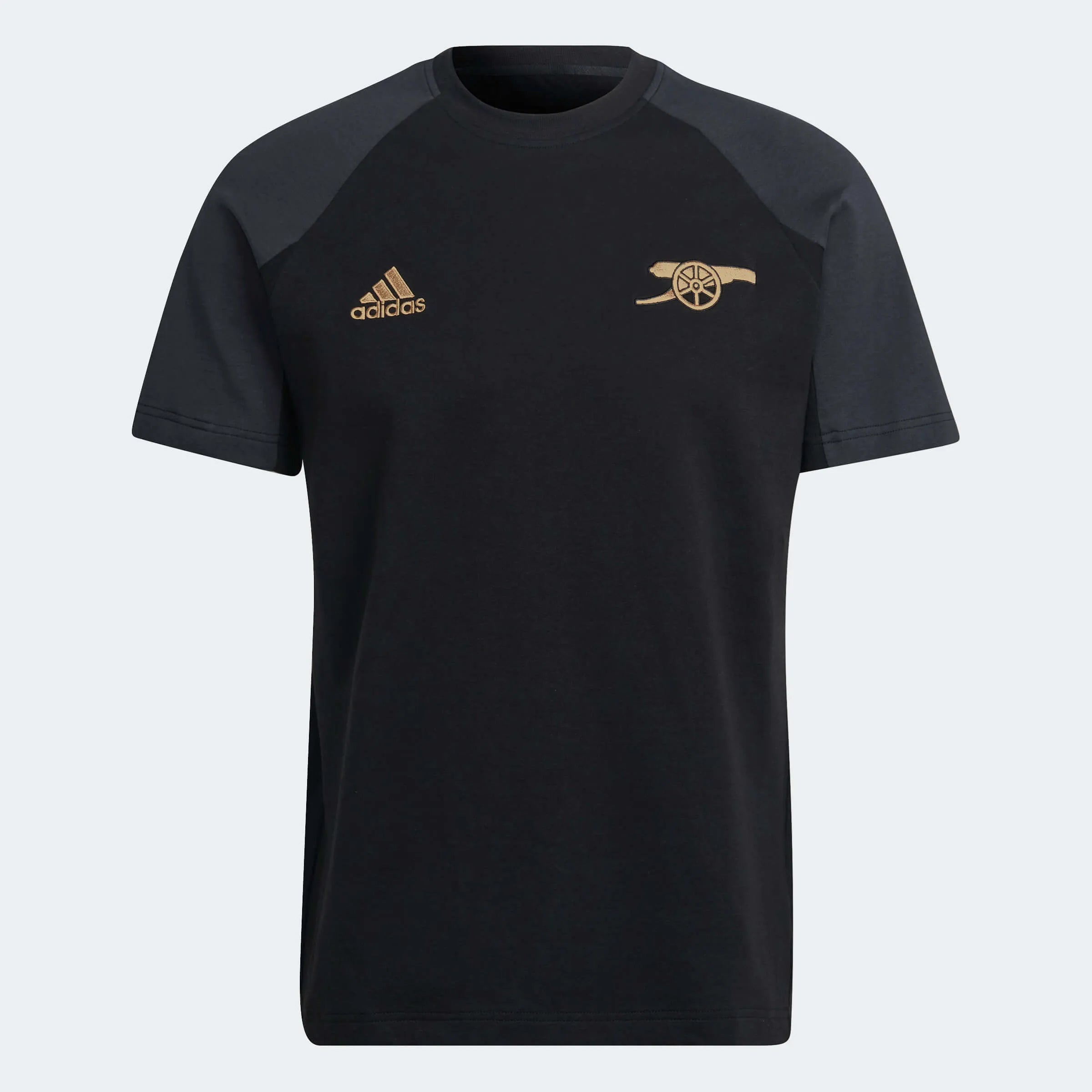 adidas 2022-23 Arsenal Travel Tee - Black (Front)