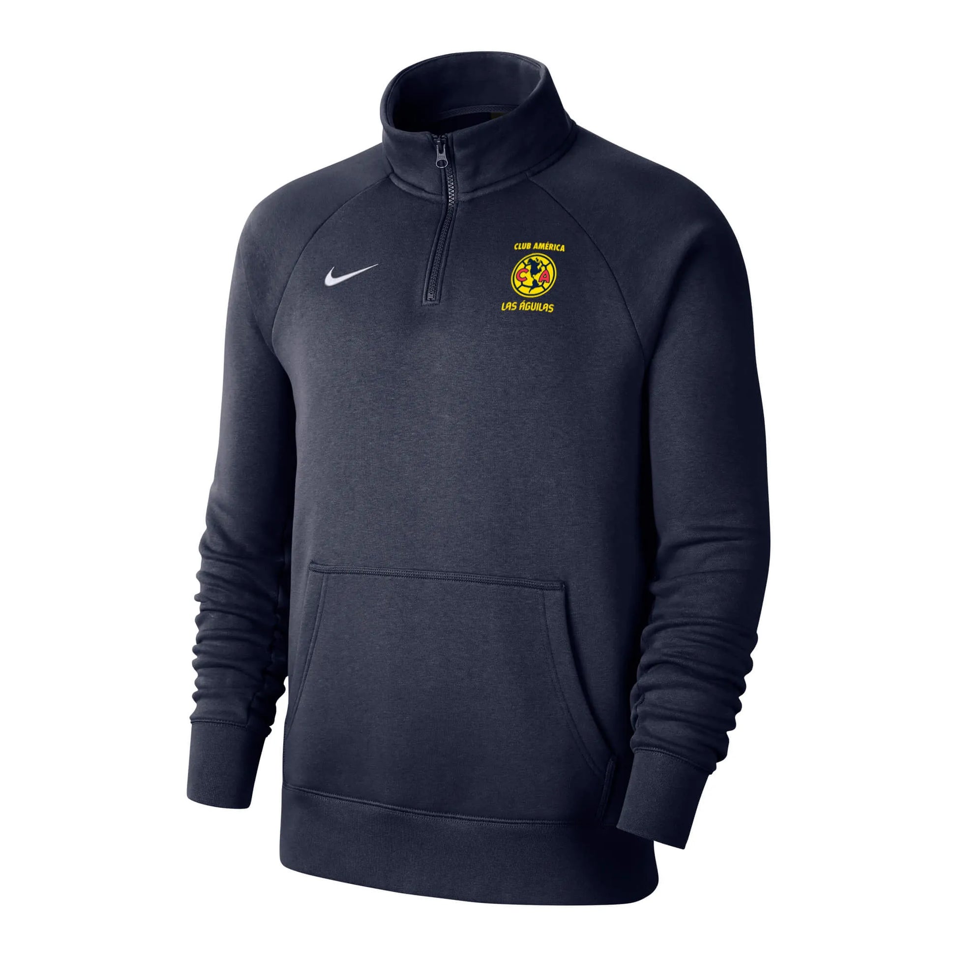 Nike 2023-24 Club America Men's Fleece 1 4 Zip-Up Jacket (Front)