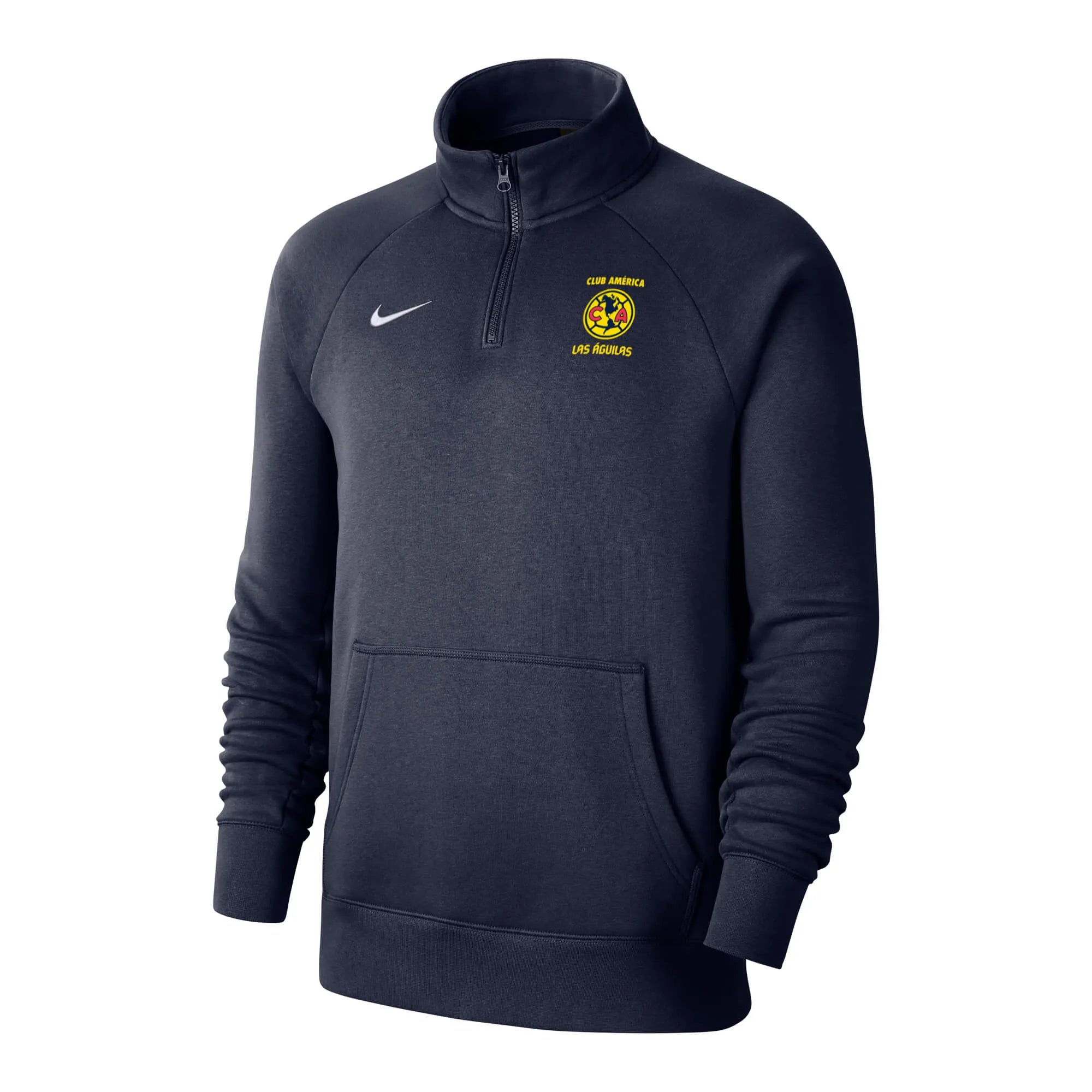 Nike 2023-24 Club America Men's Fleece 1 4 Zip-Up Jacket (Front)