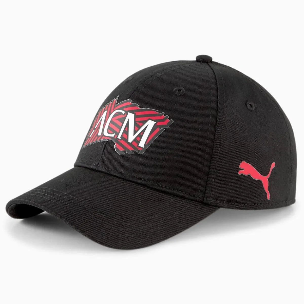 Puma 2021-22 AC Milan ftblCORE Baseball Cap - Black-Red-White