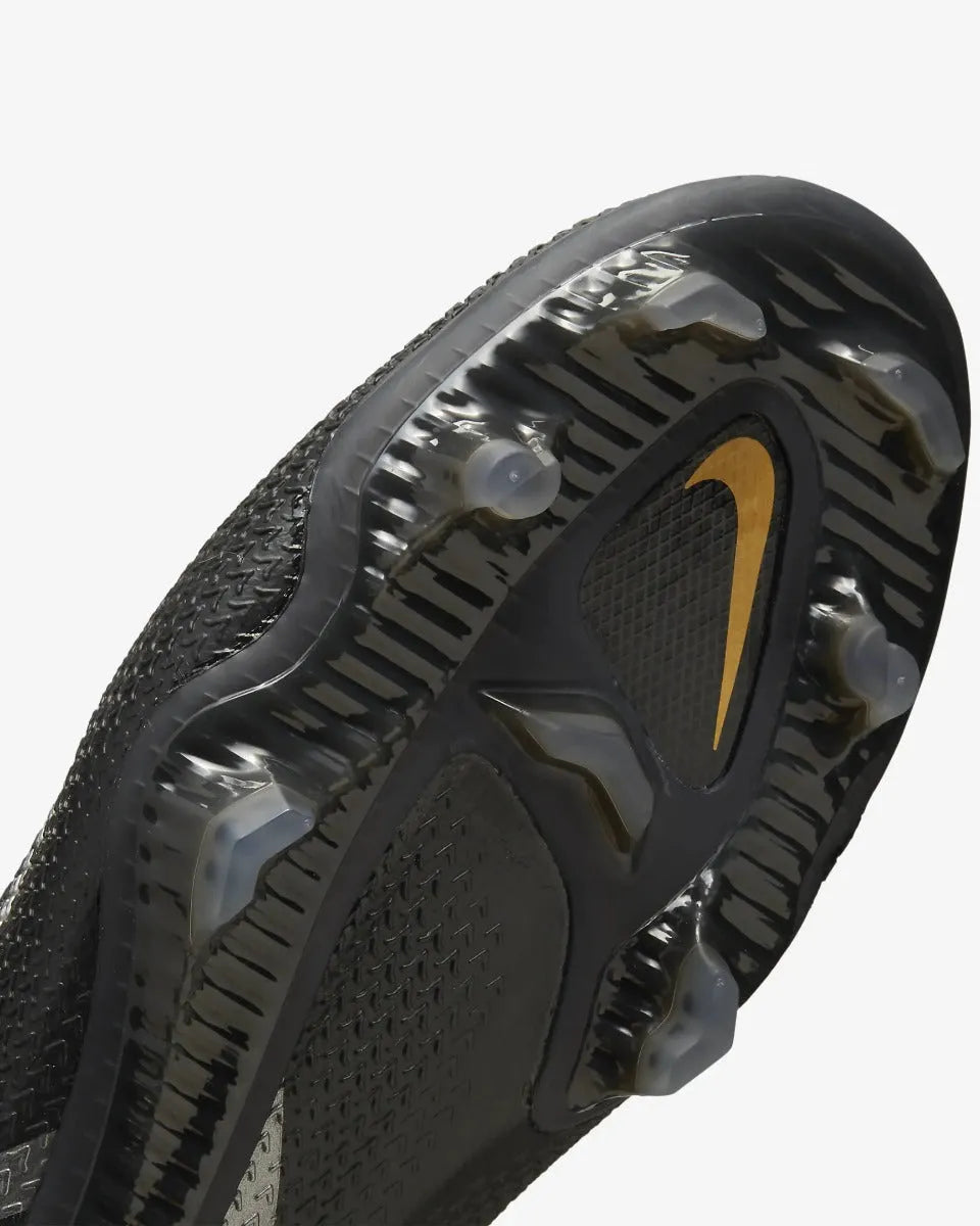 Nike Phantom GT2 Elite DF FG - Black-Dark Grey-Gold (Detail 1)