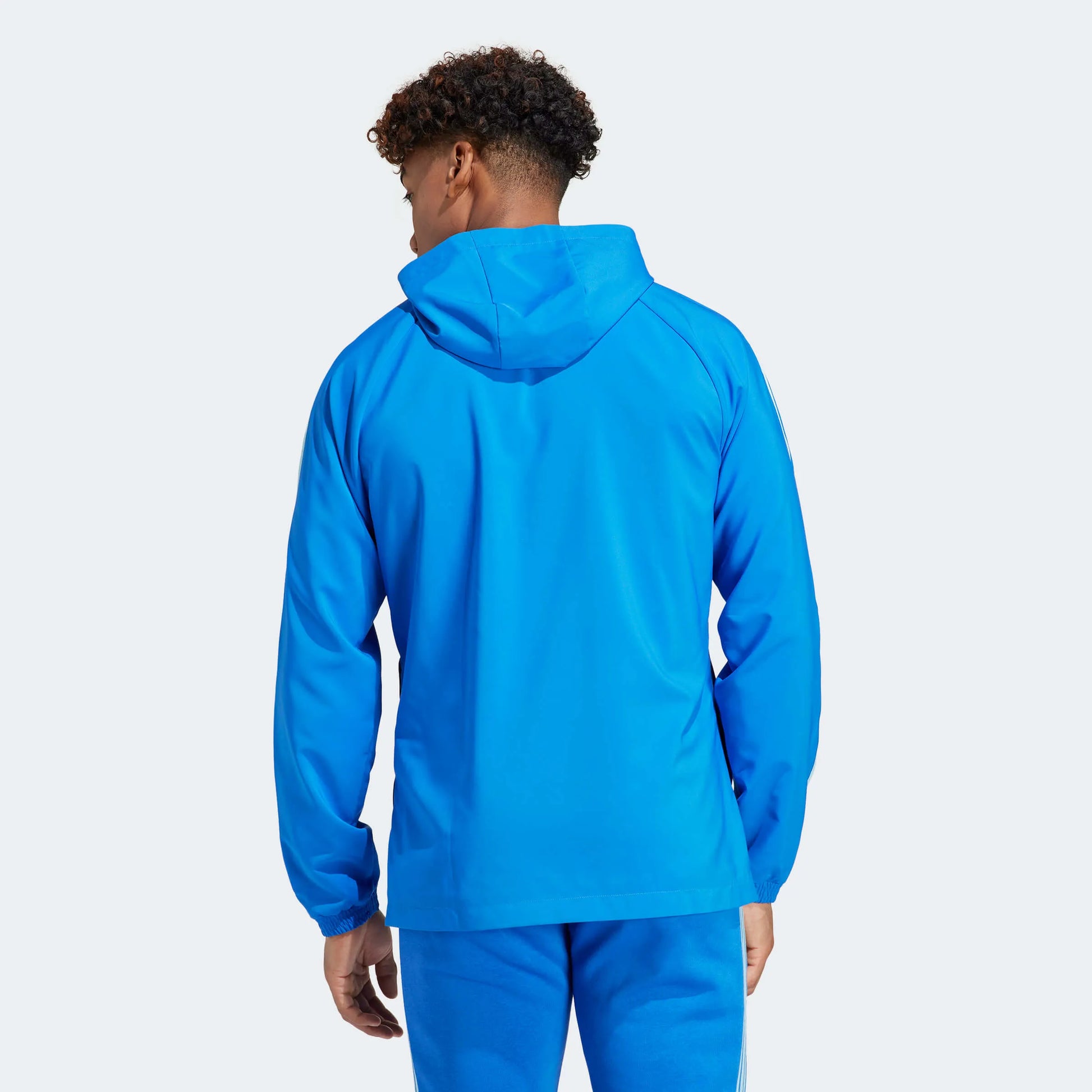 adidas 2023 Boca Juniors Graphic Windbreaker - Blue-Light Blue (Model - Back)