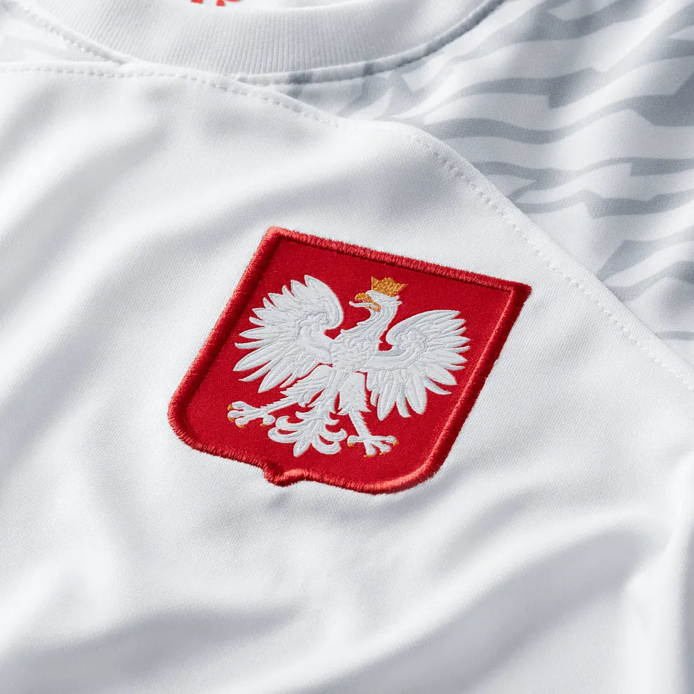 Nike 2022-23 Poland Youth Home Jersey - White (Detail 2)