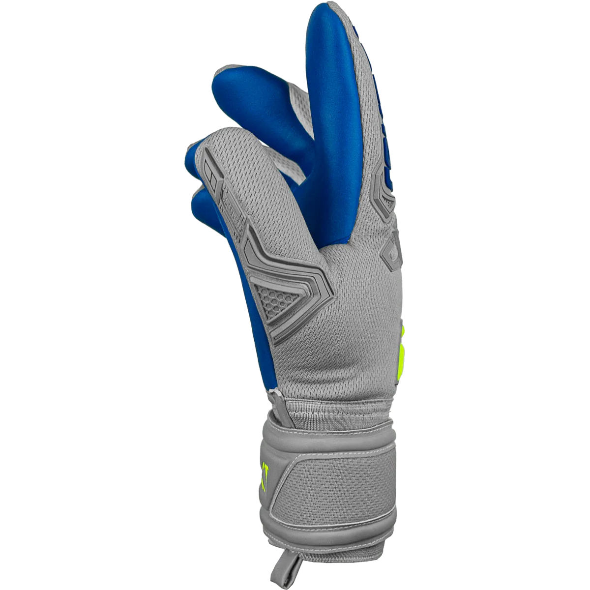 Reusch Attrakt Freegel Silver Finger Support - Grey-Yellow-Blue (Single - Side)