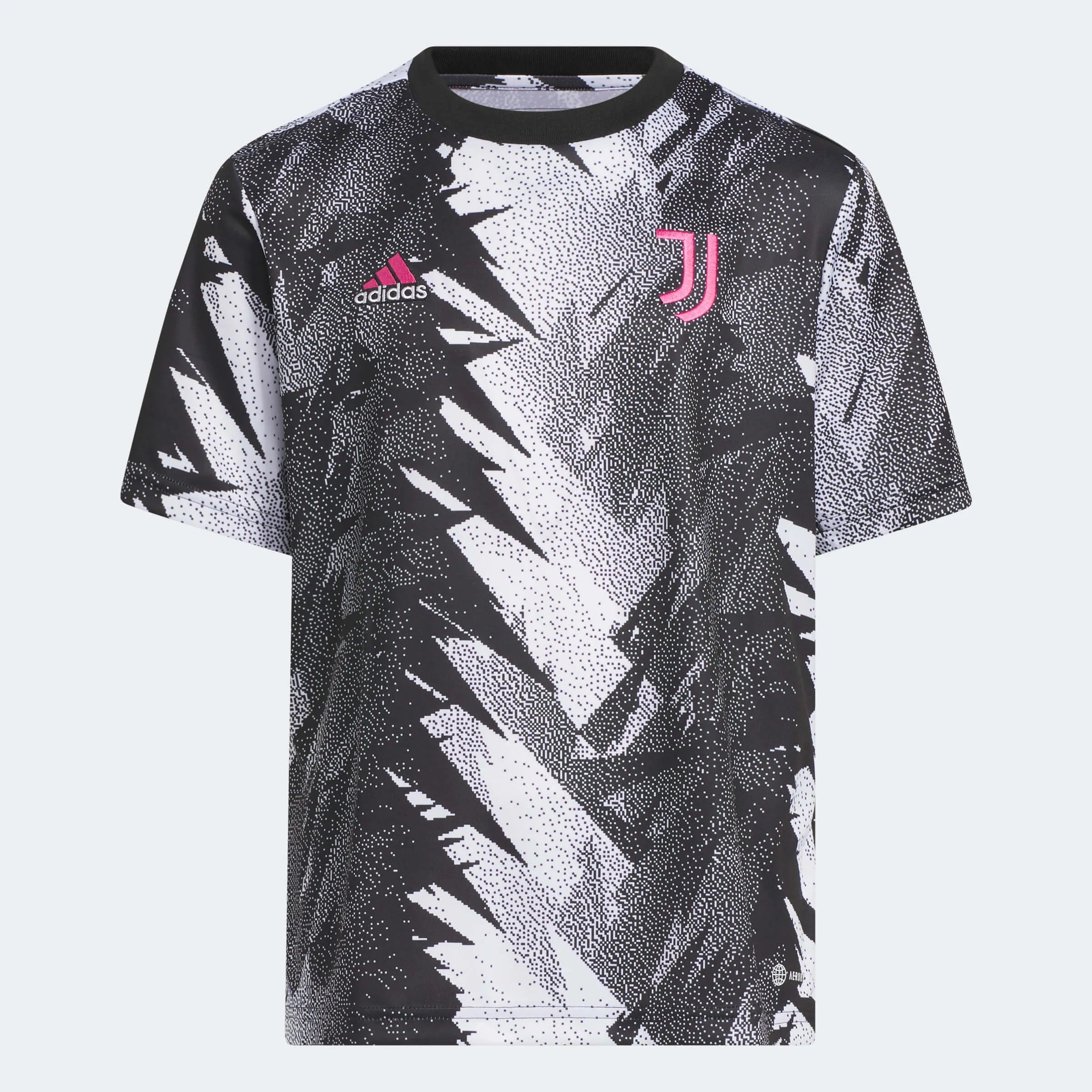 adidas 2023 Juventus Youth Pre-Match Jersey - Black-White (Front)