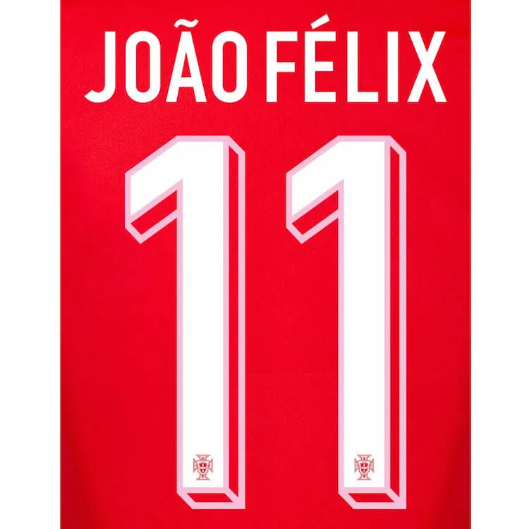 Portugal 2024 25 Home Joao Felix #11 Jersey Name Set (Back)