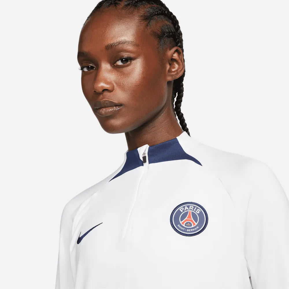 Nike 2022-23 PSG Women's Strike Drill Top - White-Navy (Detail 1)
