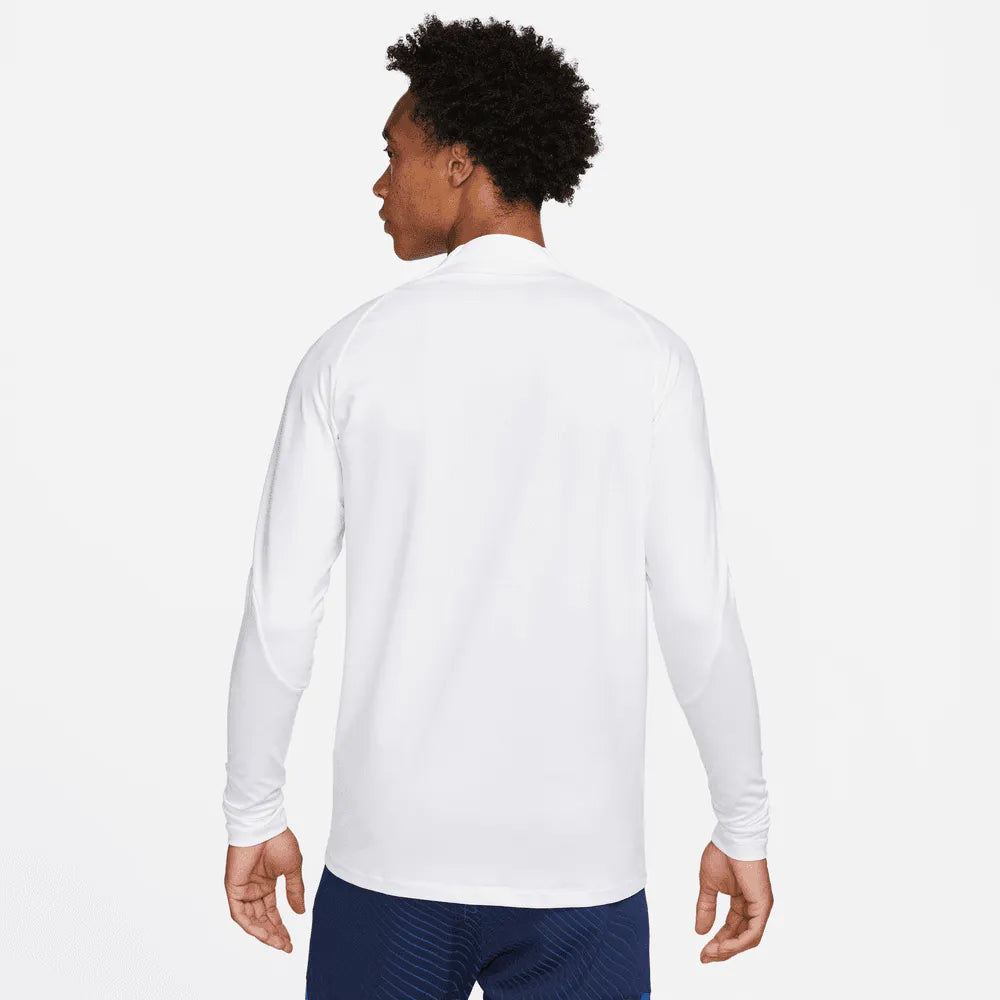 Nike 2022-23 France Strike Drill Top - White-Gold (Model - Back)