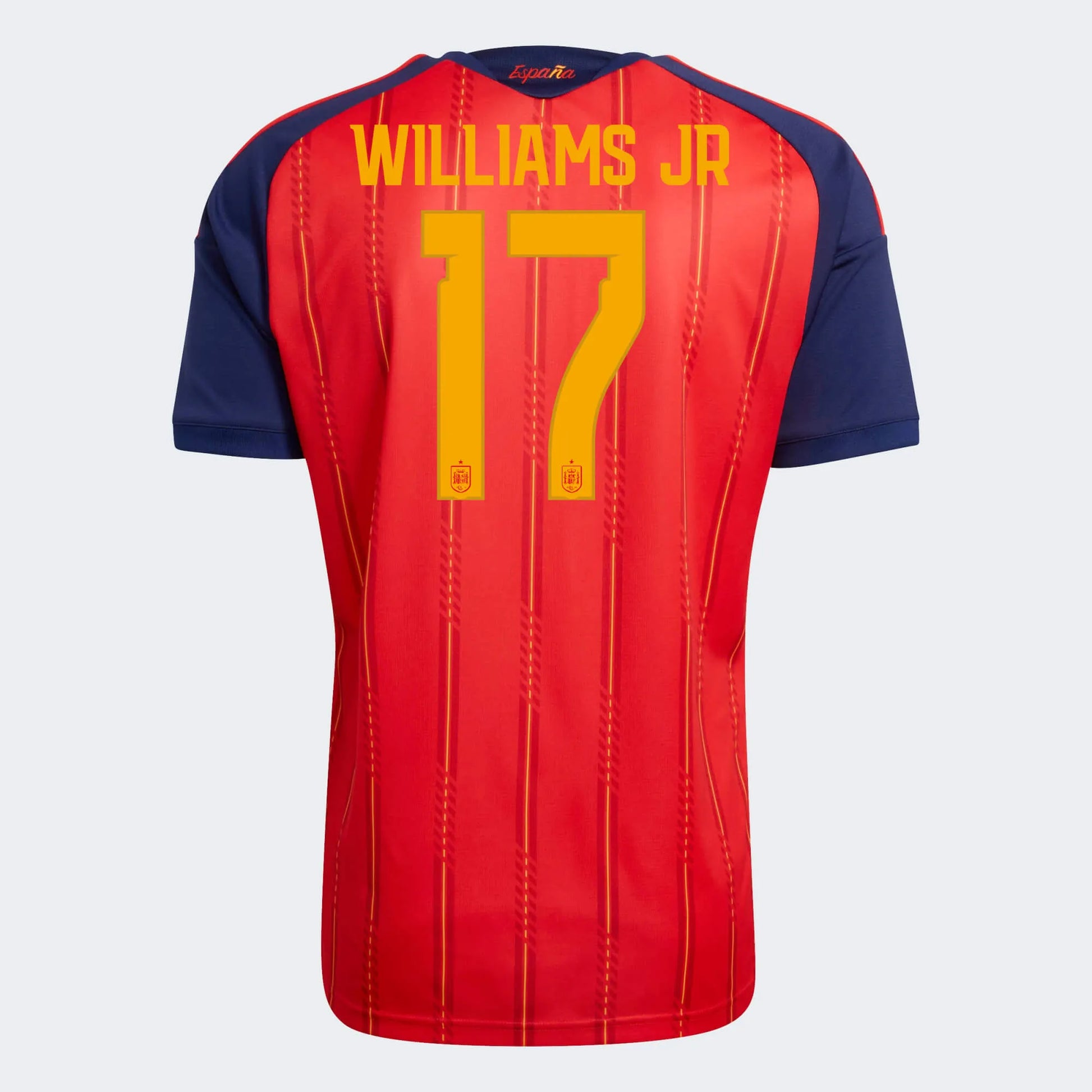 adidas 2026 Spain Men's Stadium Home Soccer Jersey (Williams JR)