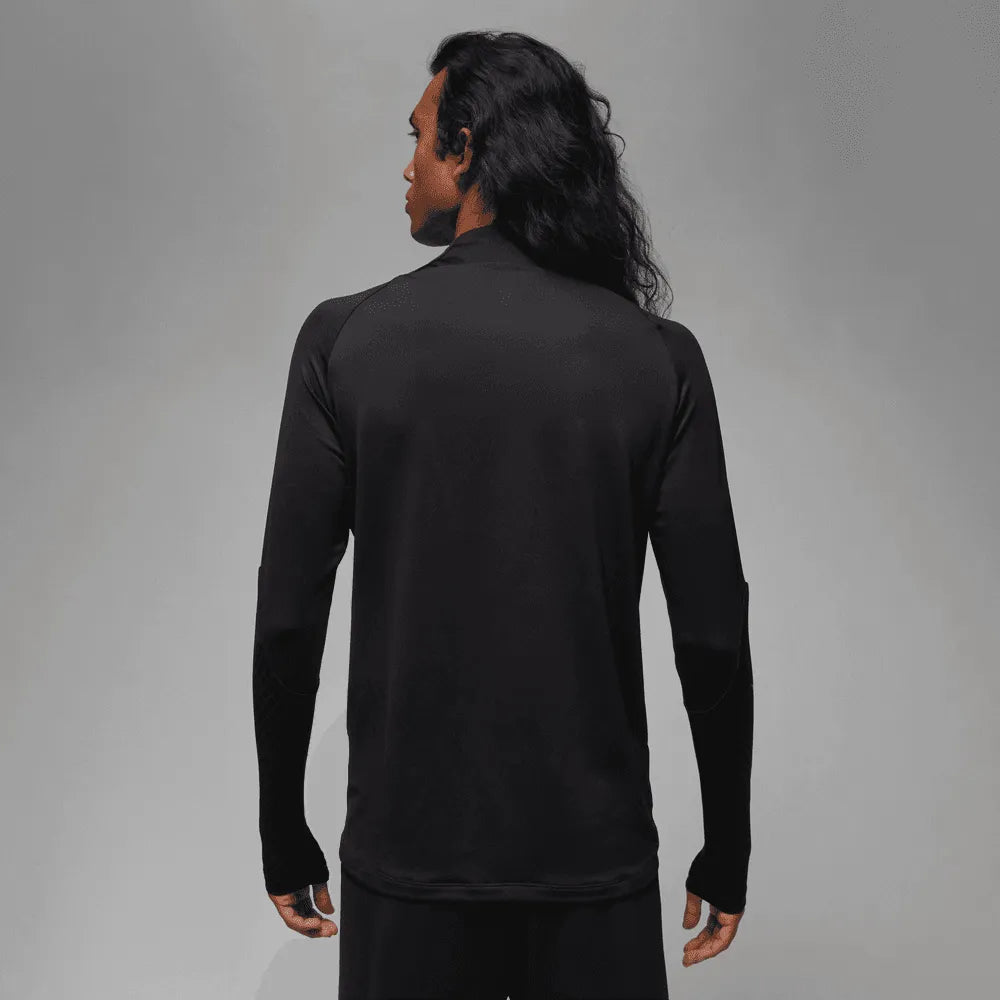 Jordan 2023 PSG Strike Drill Top - Black-Yellow (Model - Back)