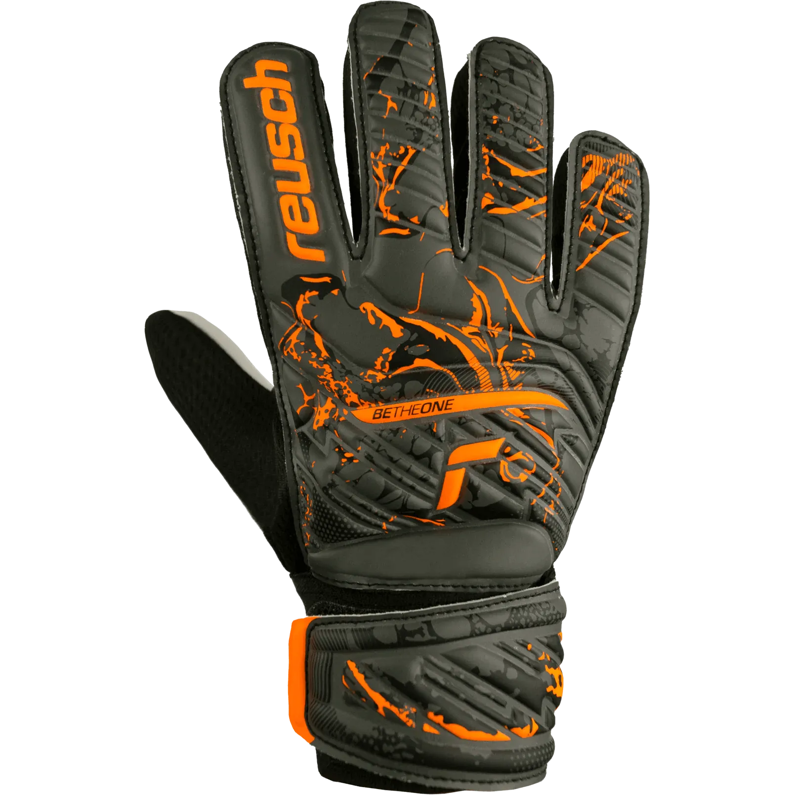 Reusch  JR Attrakt Starter Solid Goalkeeper Gloves - Desert Green-Orange (Single - Outer)