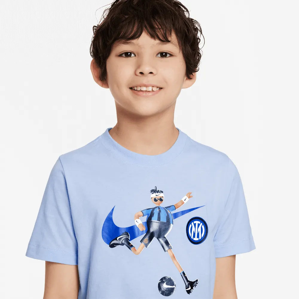 Nike 2023-24 Inter Milan Youth Mascot T-Shirt (Detail 1)