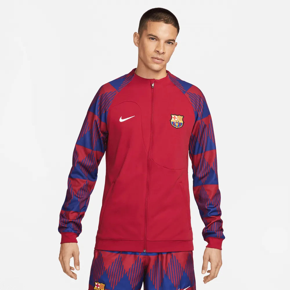 Nike 2023-24  Barcelona Anthem Jacket - Noble Red (Model - Front)
