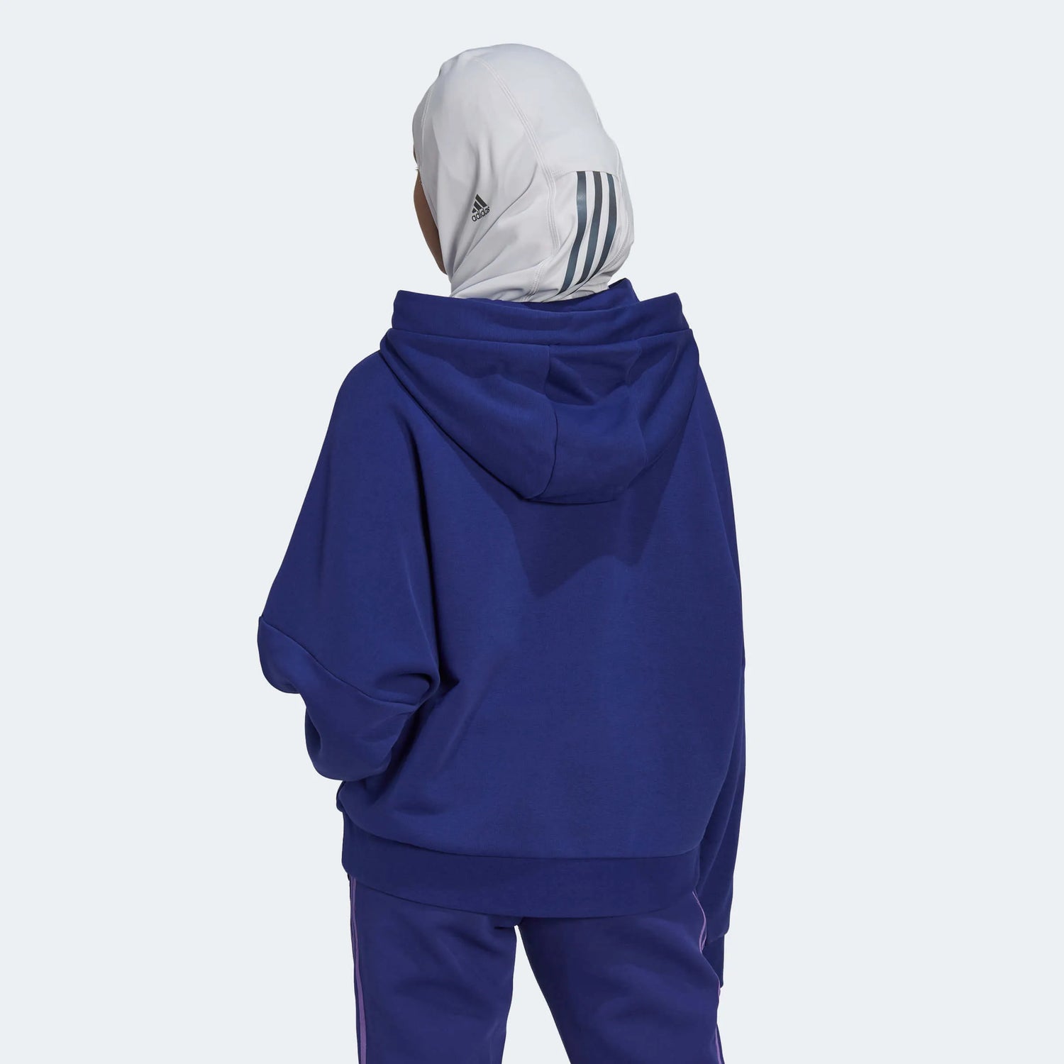 adidas 2022-23 Argentina Women's 3 Stripe Hoody Legacy Indigo (Model - Back)