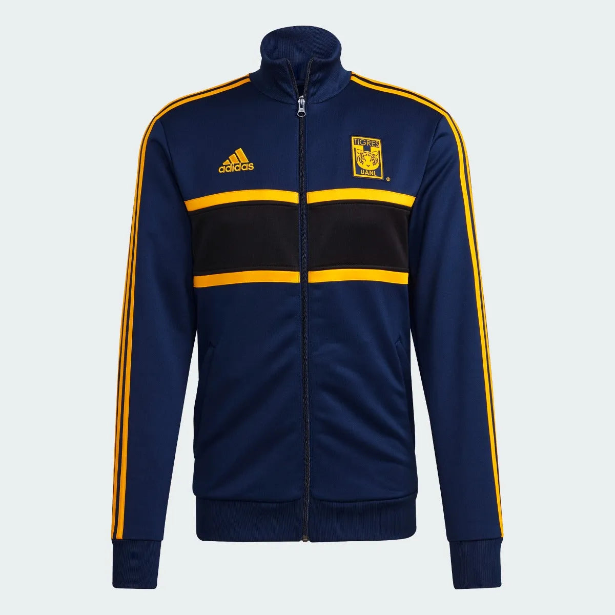 Adidas 2021-22 Tigres 3 Stripes Track Top - Indigo-Gold (Front)