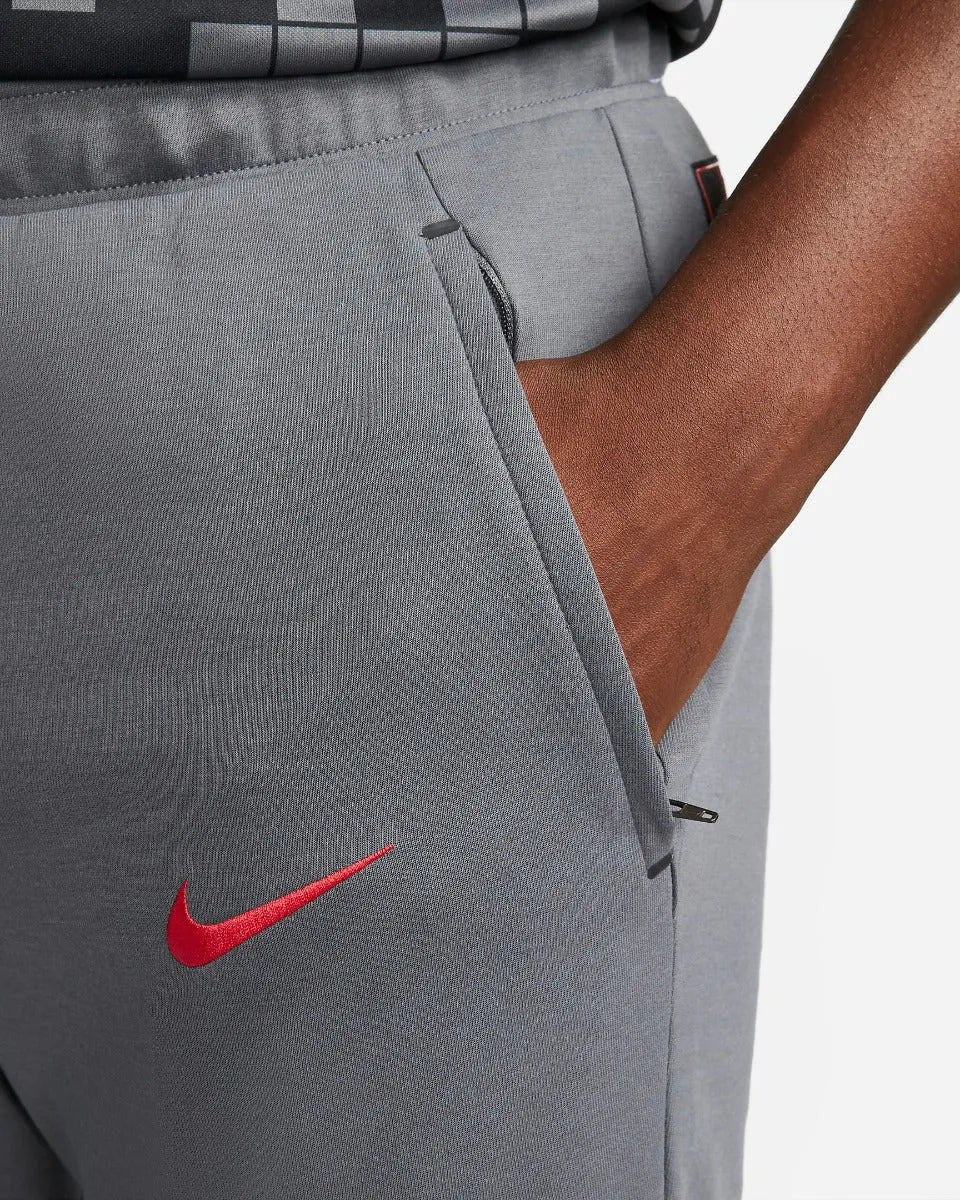 Nike 2022 PSG DF Fleece Travel Pants - Grey-Black-Red (Detail 1)
