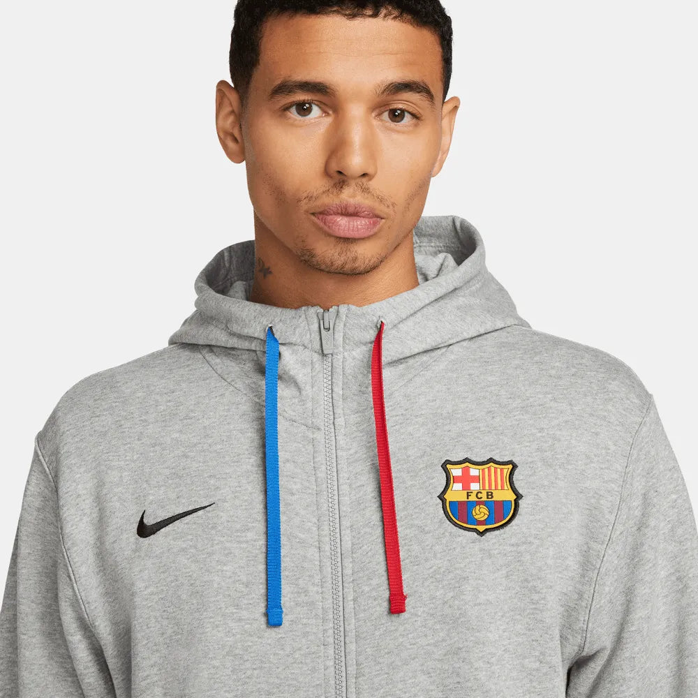 Nike 2022-23 Barcelona Full-Zip Hoodie (Detail 1)