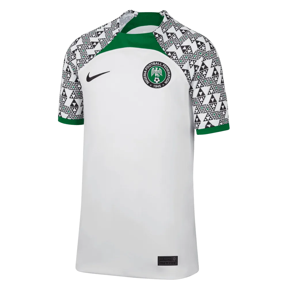Nike 2022-23 Nigeria Youth Away Jersey - White-Black (Front)