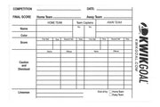Kwik Goal Referee Score Sheet