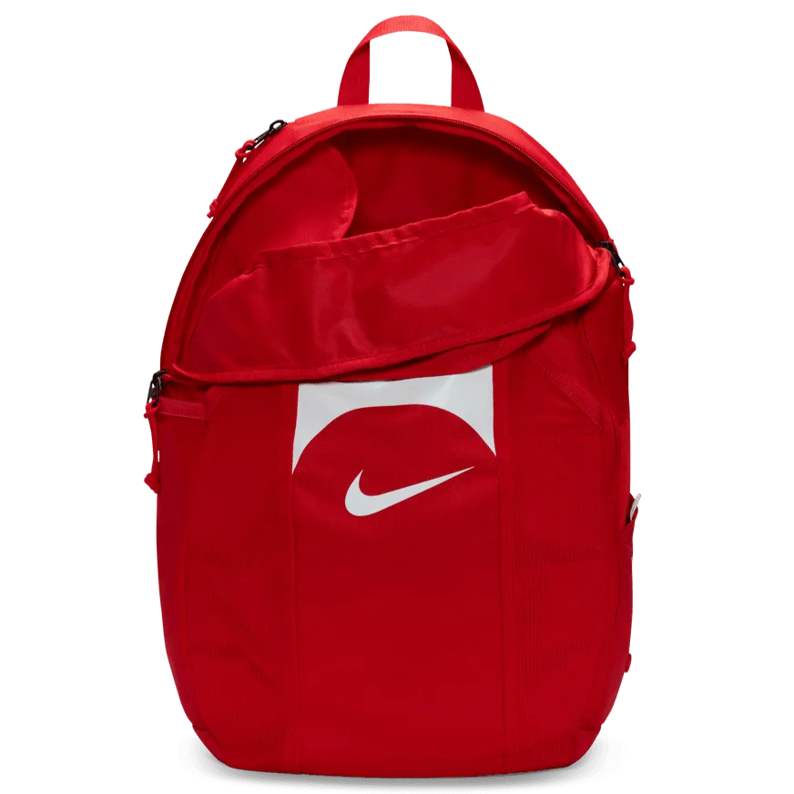 Nike Academy Team Backpack (35L) - Red (Front - Open)