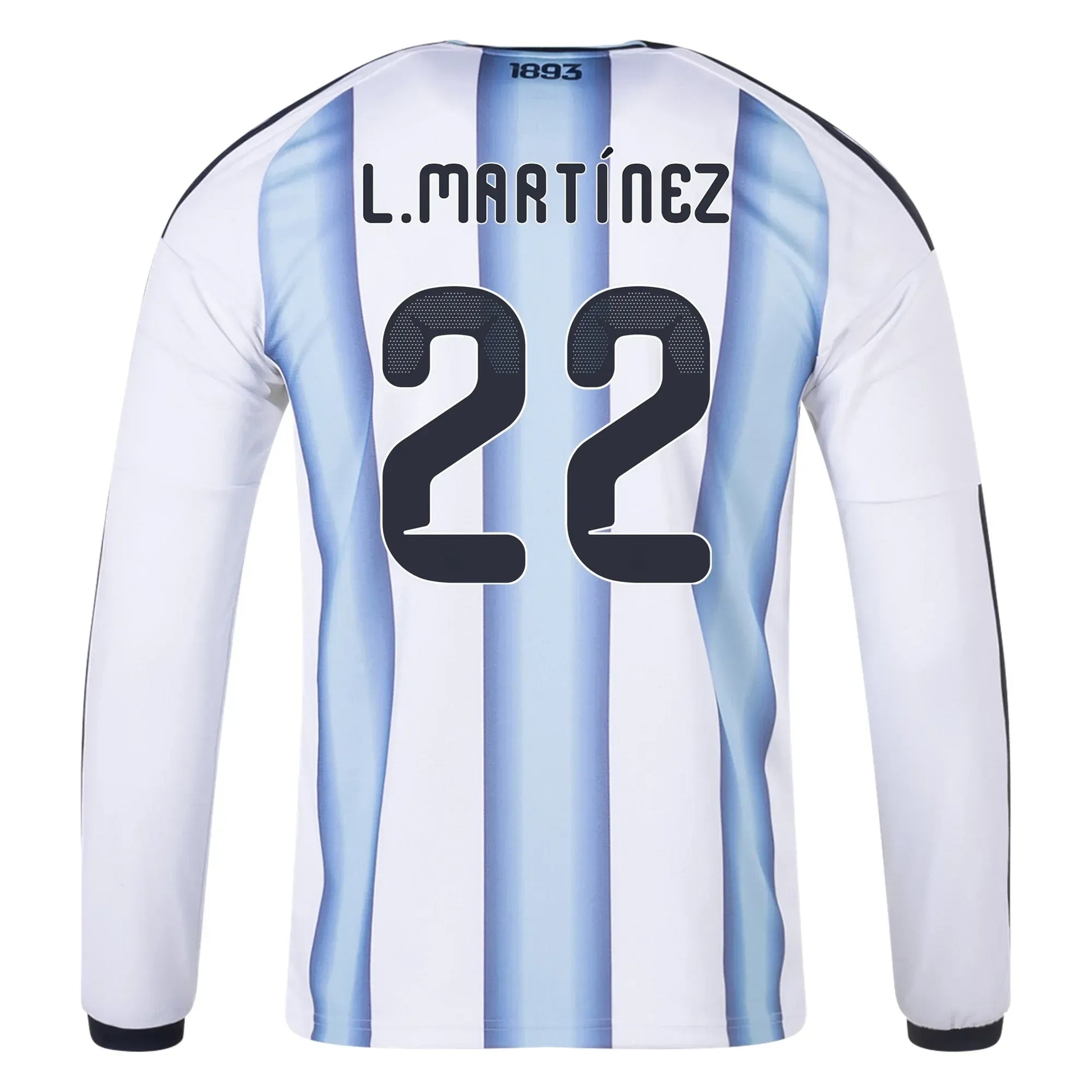adidas 2026 Argentina Men's Stadium Home Long-Sleeve Soccer Jersey (L. Martinez)