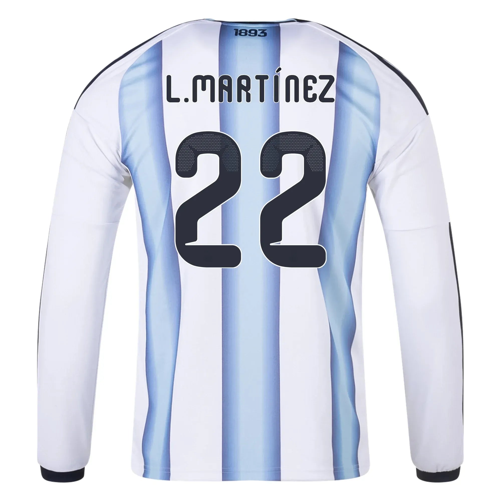 adidas 2026 Argentina Men's Stadium Home Long-Sleeve Soccer Jersey (L. Martinez)