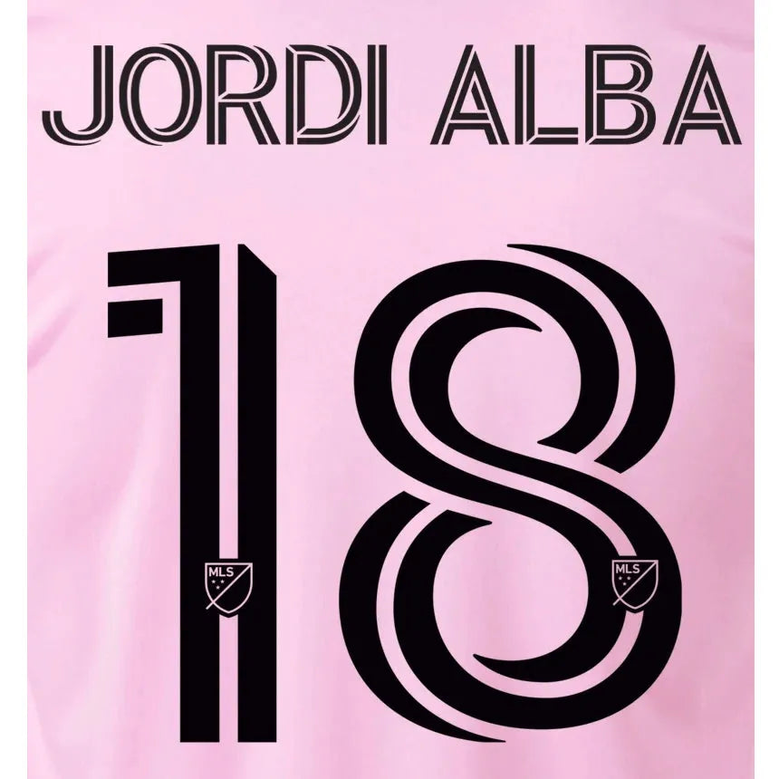Inter Miami 2023-Home Jordi Alba #18 Jersey Name Set (Back)