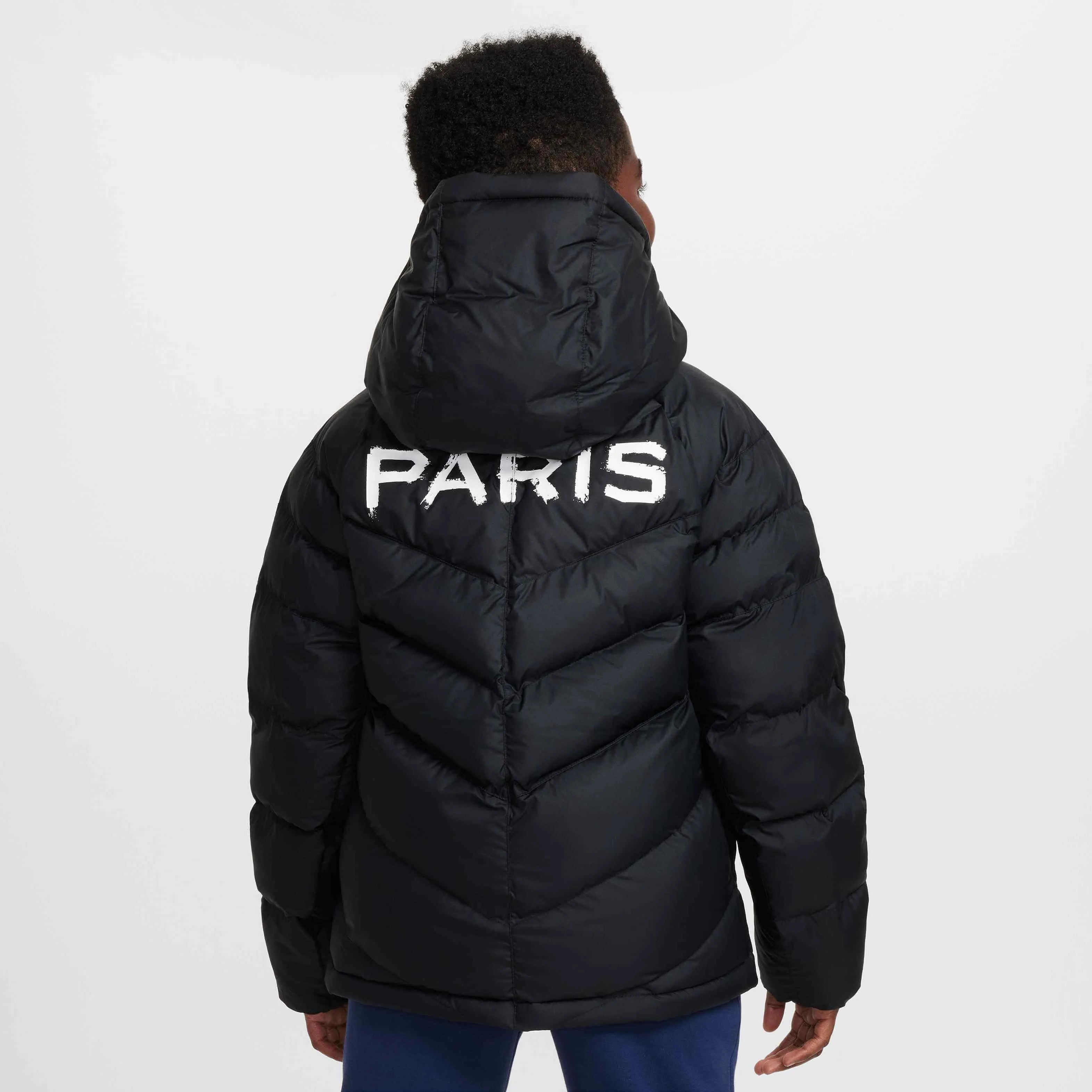 Nike 2024-25 PSG Youth Synthetic-Fill Hooded Jacket (Model - Back)
