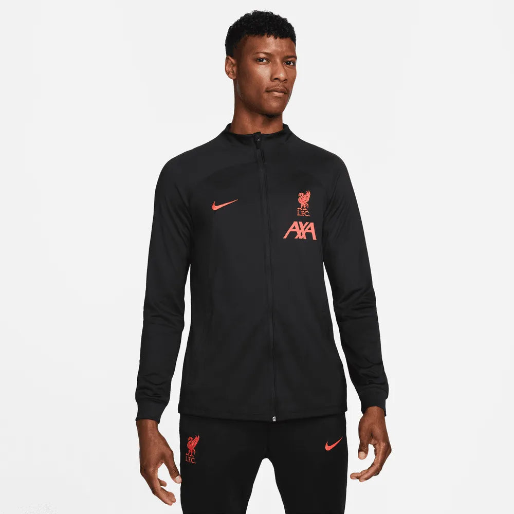Nike 22-23 Liverpool Strike Track Jacket - Black-Siren Red (Model - Front)