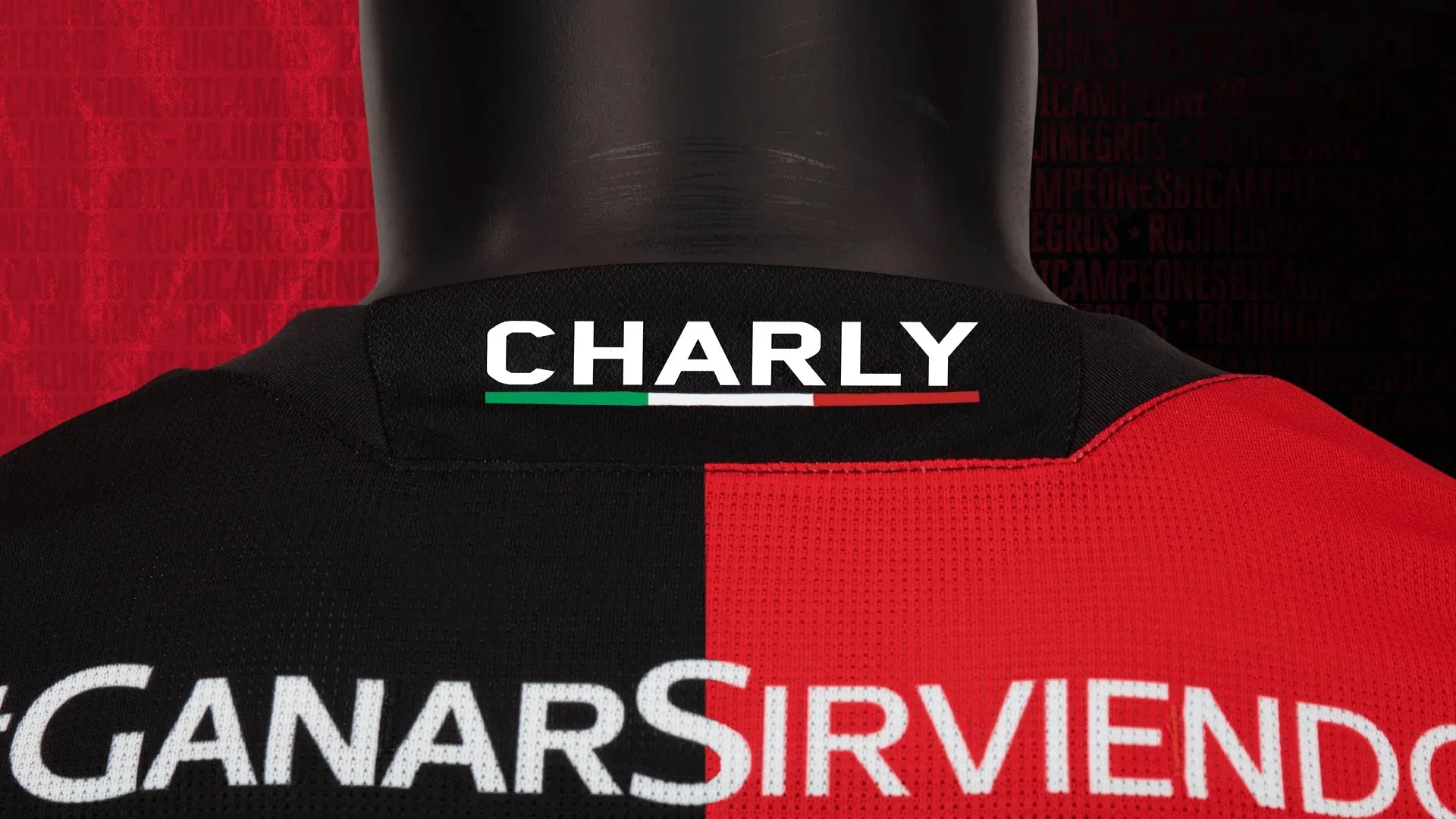 Charly 2022-23 Atlas Home Long-Sleeve Jersey - Red-Black (Detail 10)