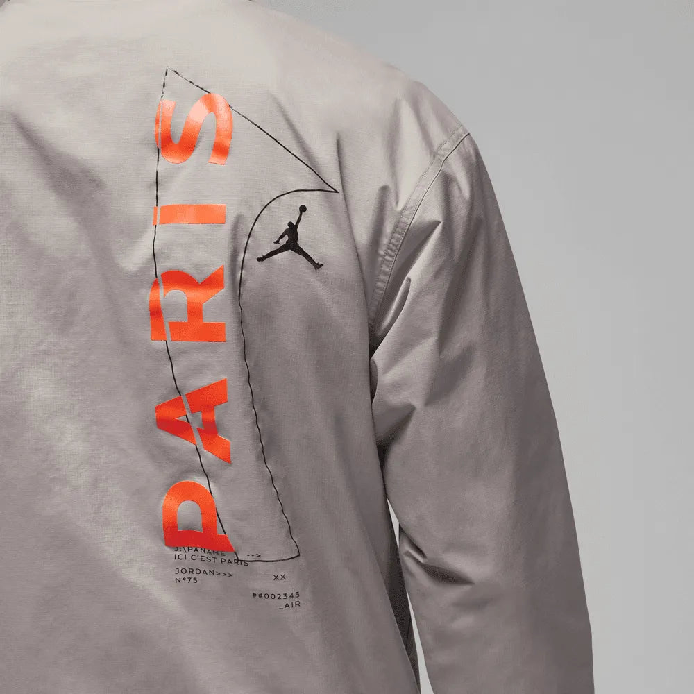Jordan 2022-23 PSG Woven Jacket - Black-Bright Crimson (Detail 2)