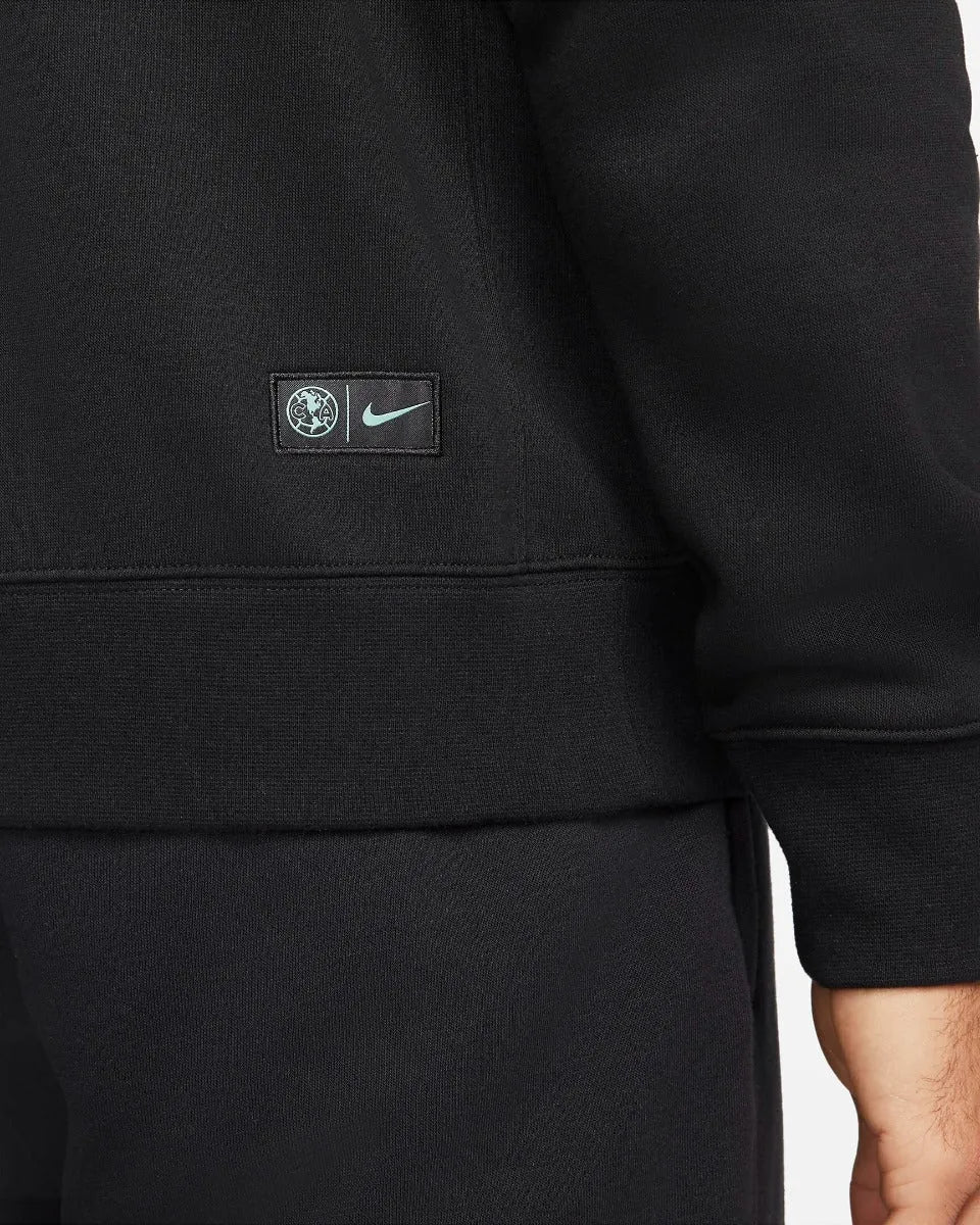 Nike 2021-22 Club America NSW Club Hoodie PO BB - Black-Healing Jade (Detail 3)
