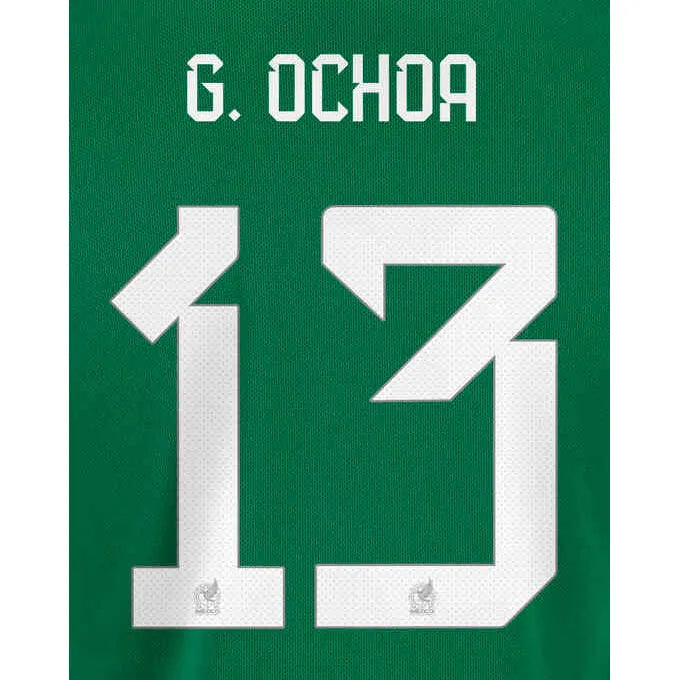 Mexico 2022-23 Home G. Ochoa #13 Jersey Name Set (Back)