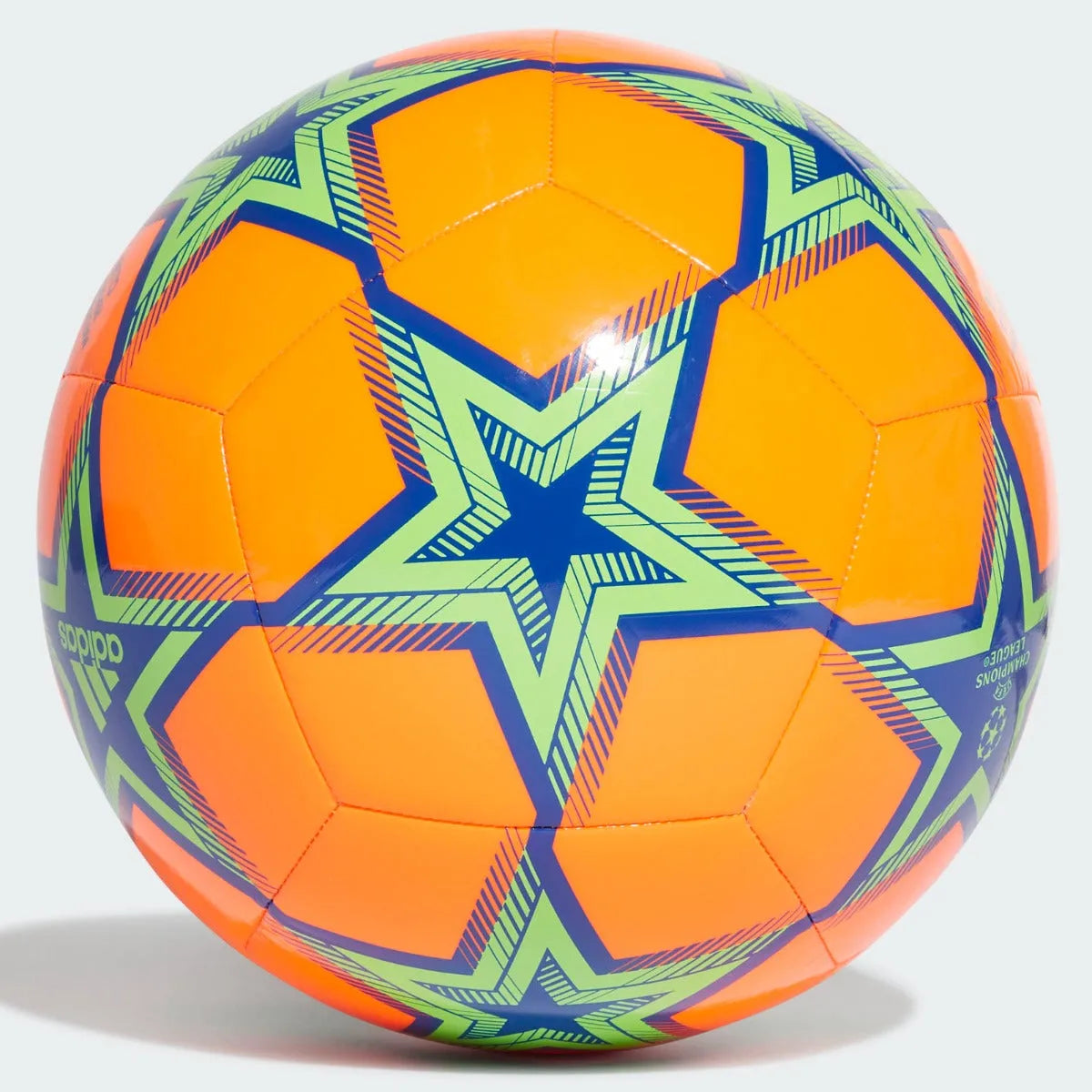 Adidas UCL Pyrostorm Club Ball - Solar Orange-Green-Blue (Back)