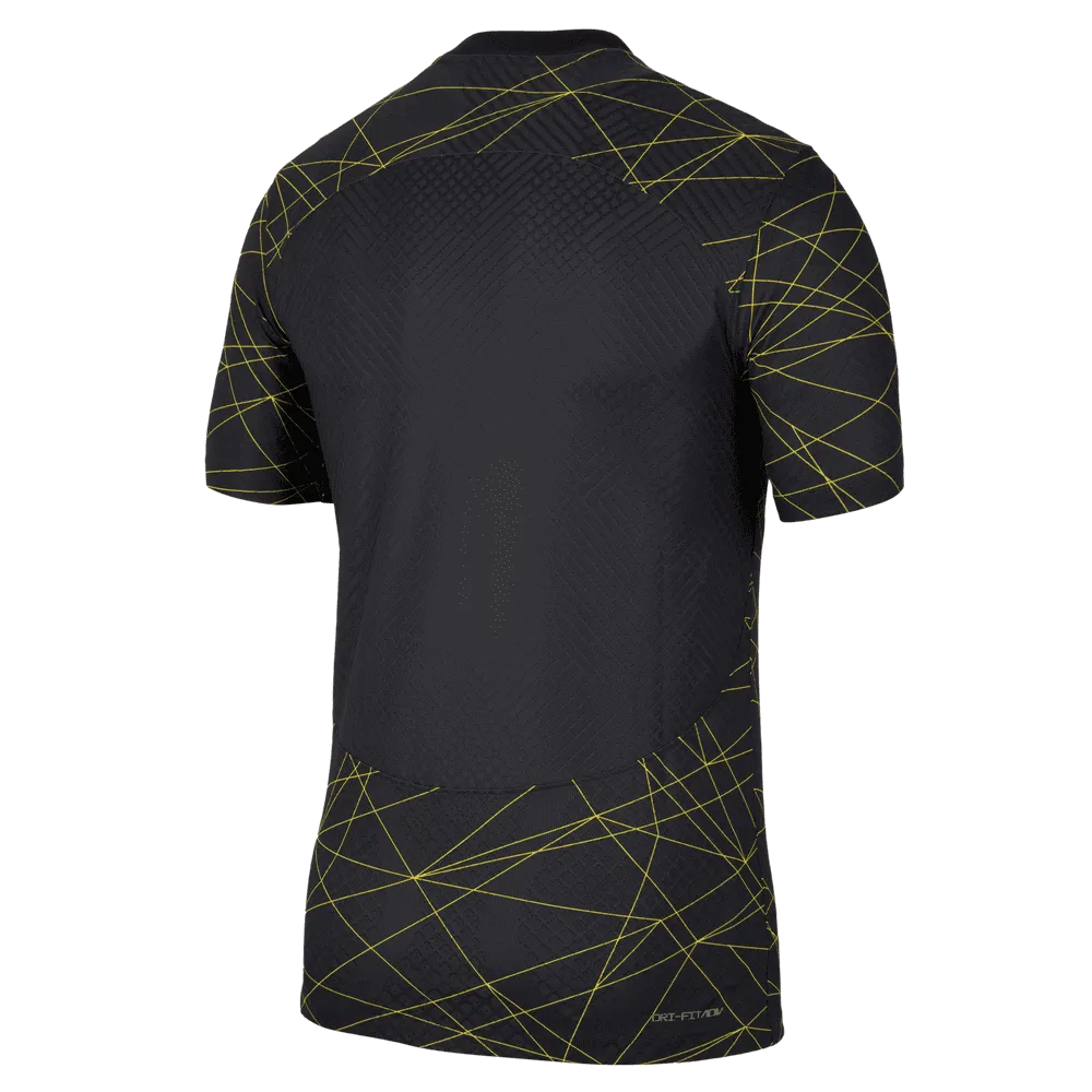 Jordan 2022-23 PSG Authentic Fourth Jersey - Black-Yellow (Back)