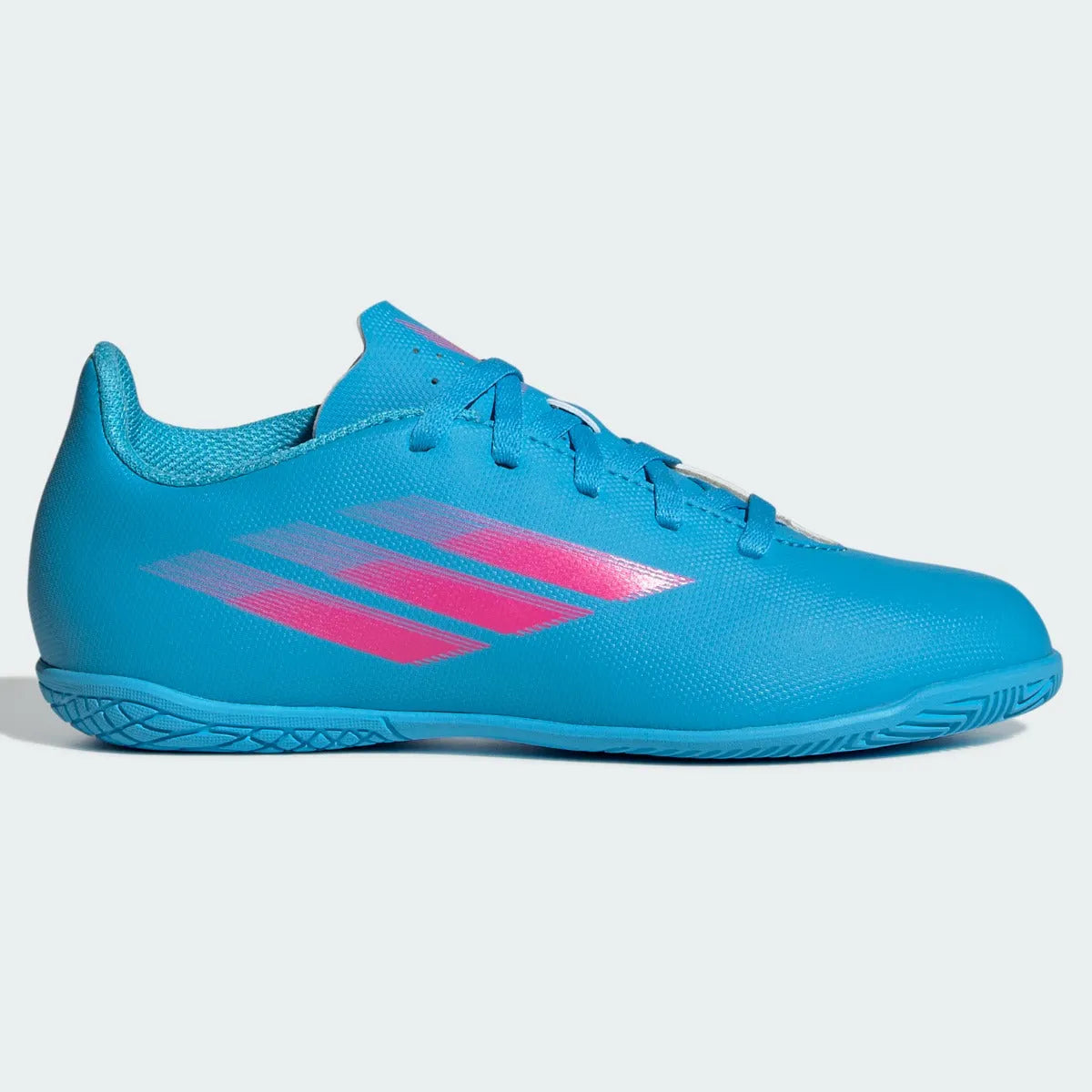 adidas Kids X Speedflow .4 Indoor - Sky Rush-Shock Pink (Side 1)