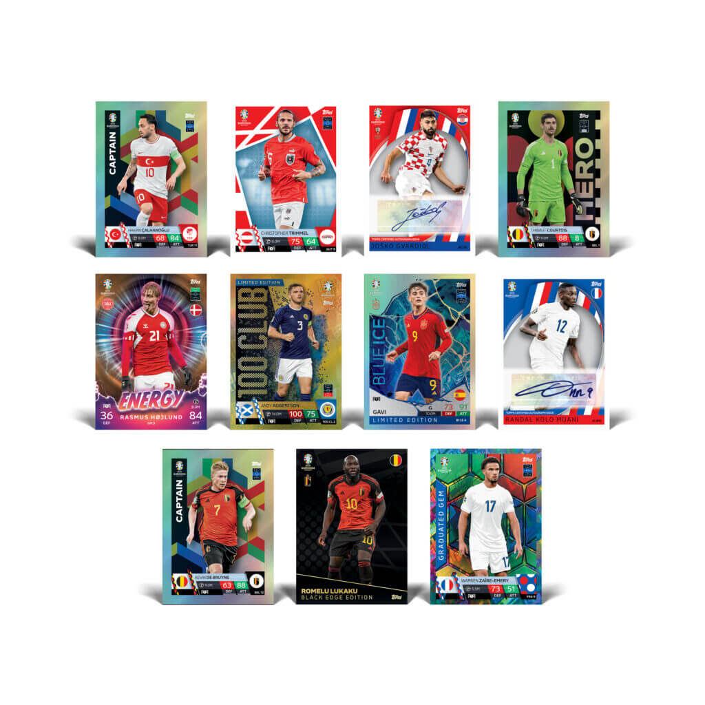2024 Topps Match Attax UEFA Euro Cards BOX (36 Packs Each) (Individual Cards)