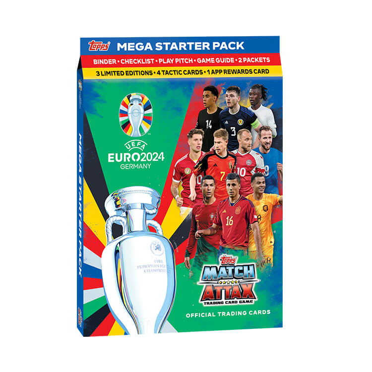 2024 Topps Match Attax UEFA Euro Cards Starter Pack (Album + 24 Cards) (Front)