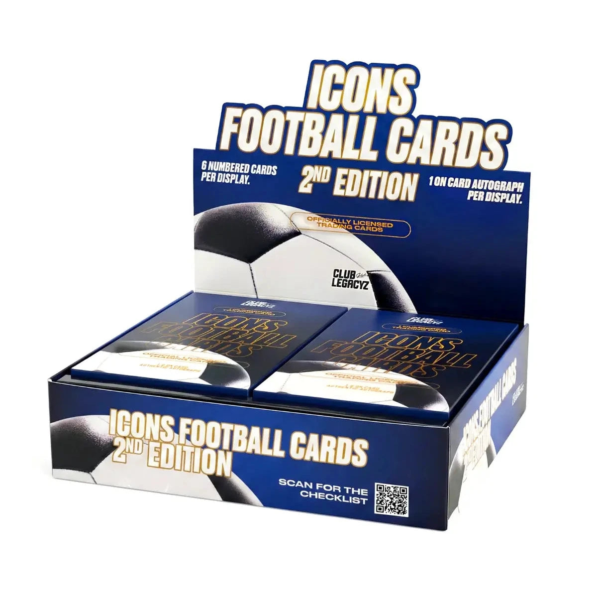 2025 Club Legacyz Icons Soccer 2nd Edition Trading Cards Hobby PACK (1 Card Each) (Opened Box)