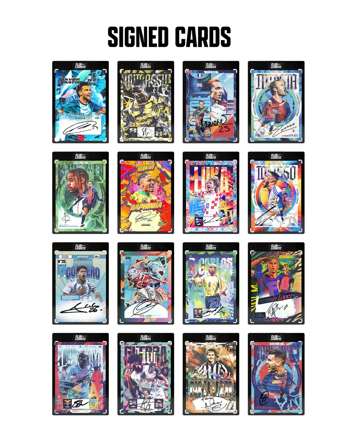 2025 Club Legacyz Icons Soccer 2nd Edition Trading Cards Hobby PACK (1 Card Each)