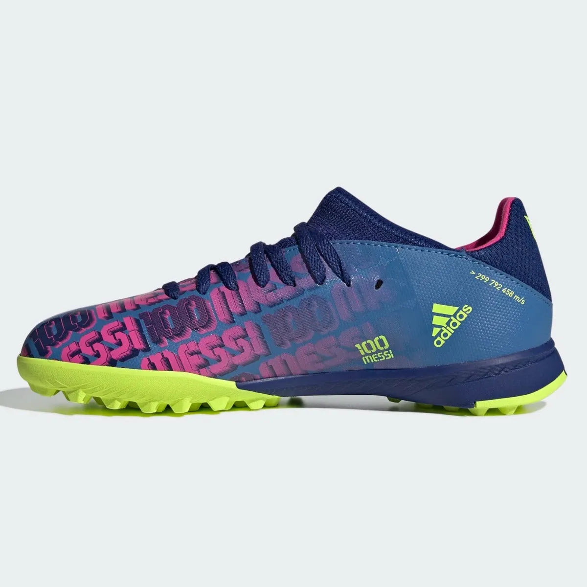 Adidas JR X Speedflow MESSI .3 TF - Blue-Pink-Yellow (Side 2)