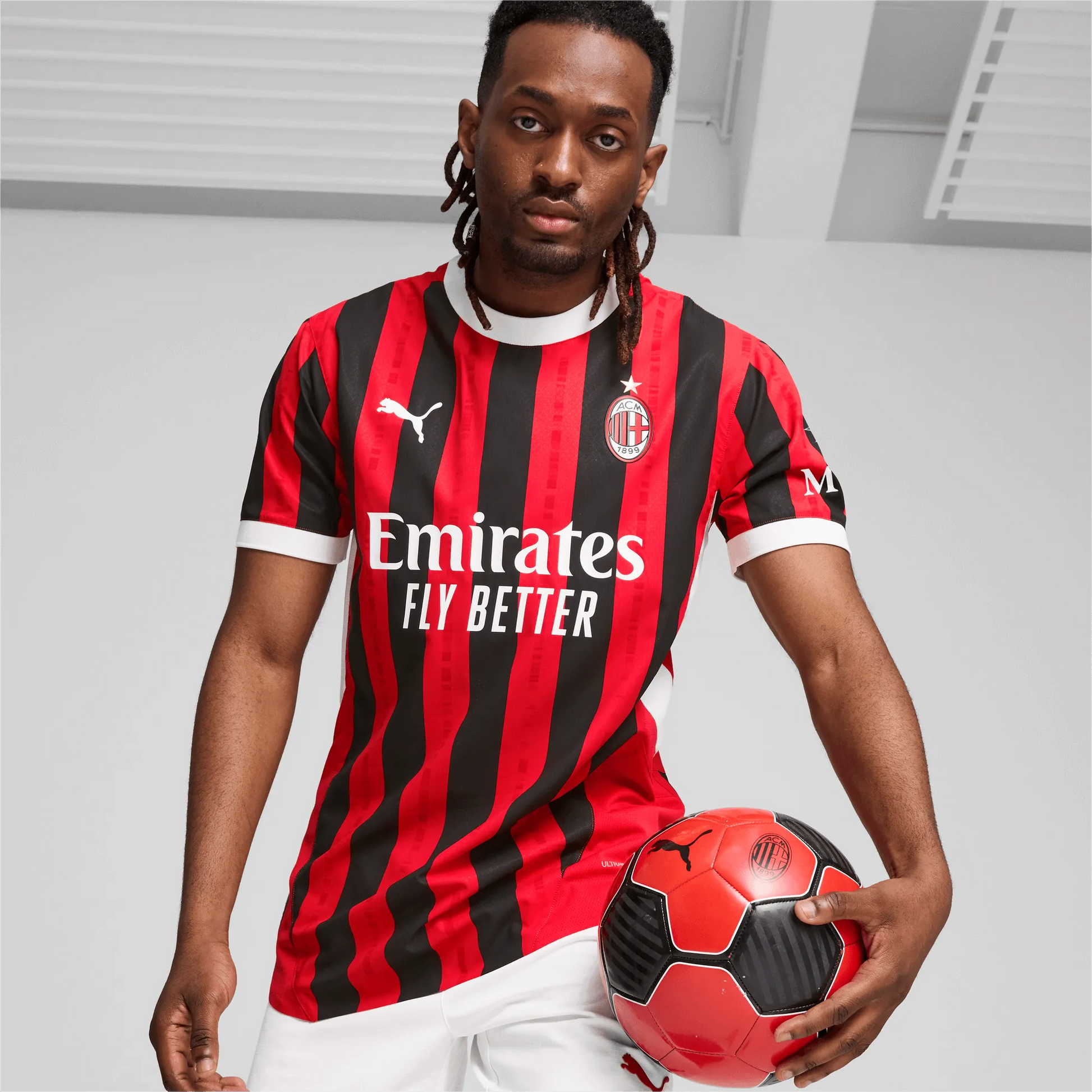 Puma 2024-25 AC Milian Men's Authentic Home Jersey (Model - Front)
