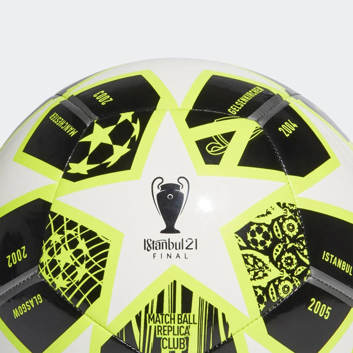 Adidas Finale 21 20TH Anniversary UCL Club Ball - Solar Yellow-White-Black (Detail 2)