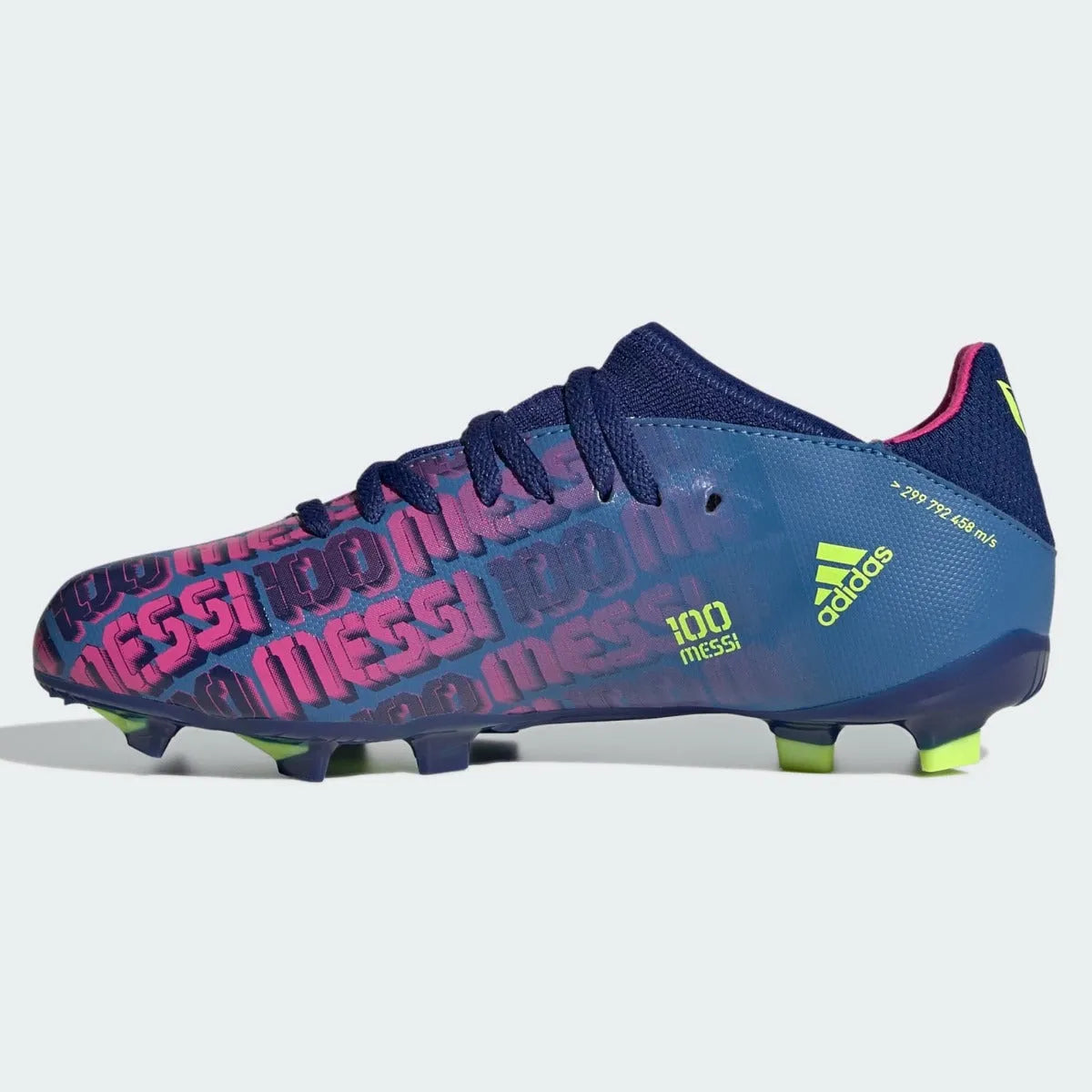 Adidas JR X Speedflow MESSI .3 FG - Blue-Pink-Yellow (Side 2)